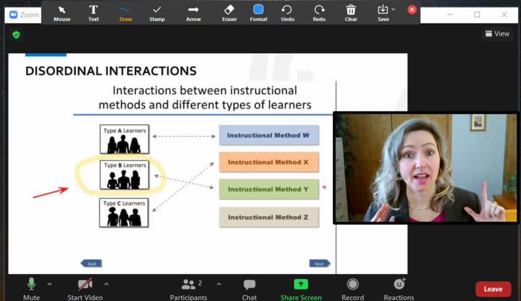 Screenshot of Diana Howles Zoom presentation